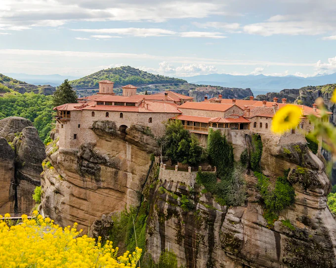 From Athens: Meteora Monasteries & Hermit Caves Day Trip with Seaside Stops (Product 36689)
