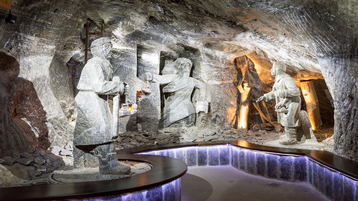 Figuren aus Salz im Salzbergwerk Wieliczka
