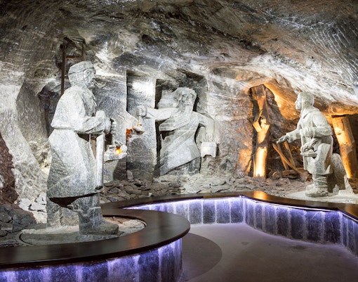 Mine de sel de Wieliczka, sculptures de sel