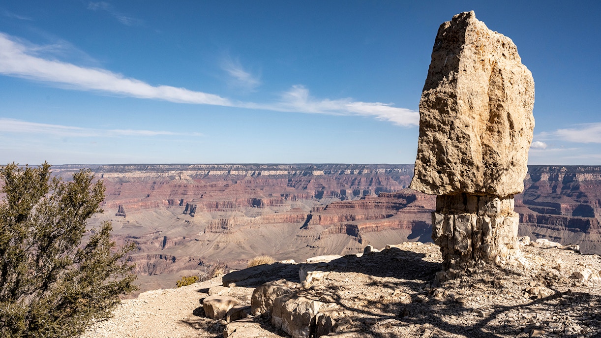 Arrowhead Rock at Shoshone Point overlooking the Grand Canyon.
