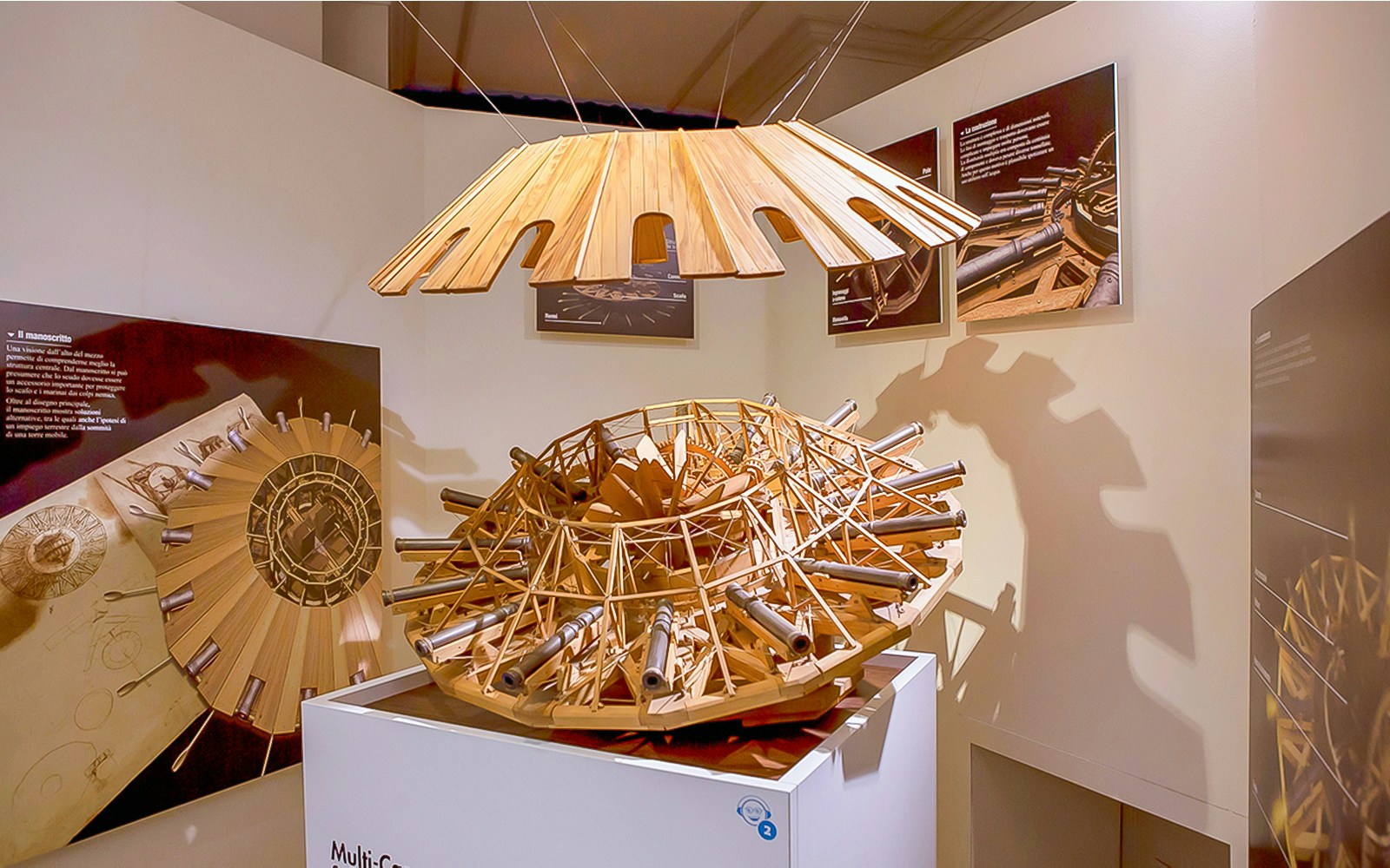 Leonardo da Vinci's machine model at the National Museum of Science and Technology, Milan.