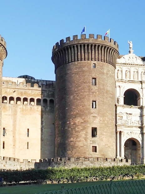 Castel Nuovo in Naples, part of the monumental district and Royal Palace tour.
