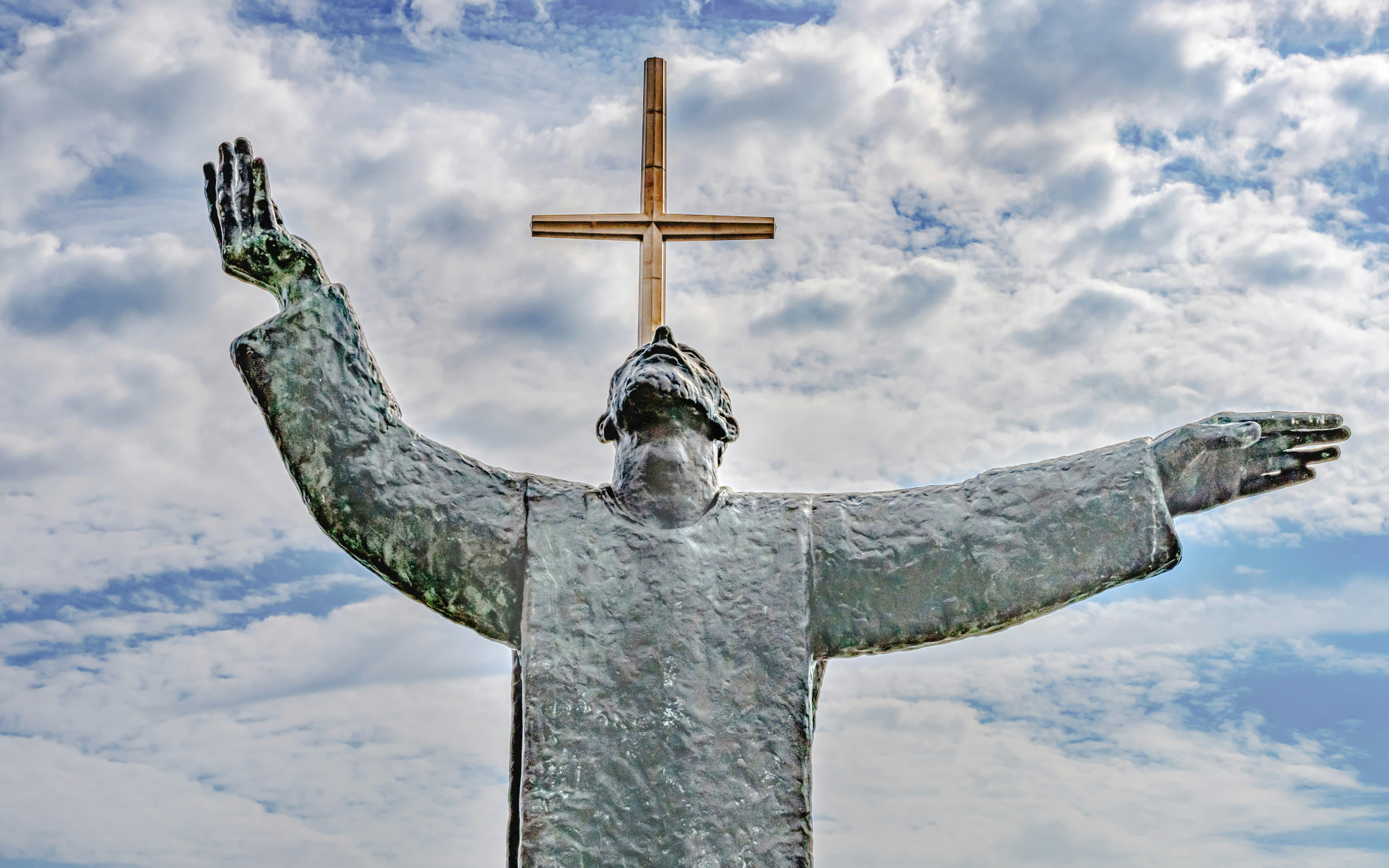 Large Cross Father Statue Mission Nombre Dios St Augustine Florida