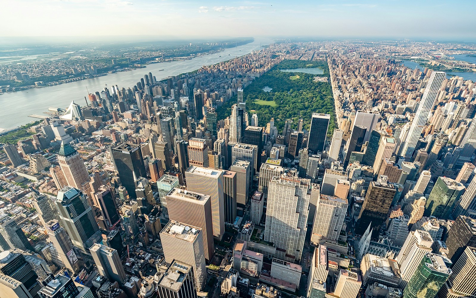 Vista de Nueva York en helicóptero