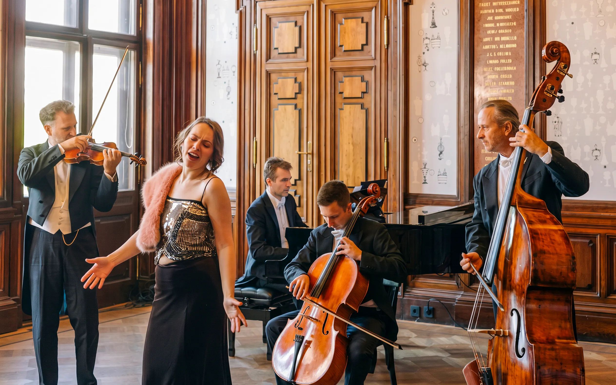 Amadeus-concerten in het Künstlerhaus met een welkomstdrankje