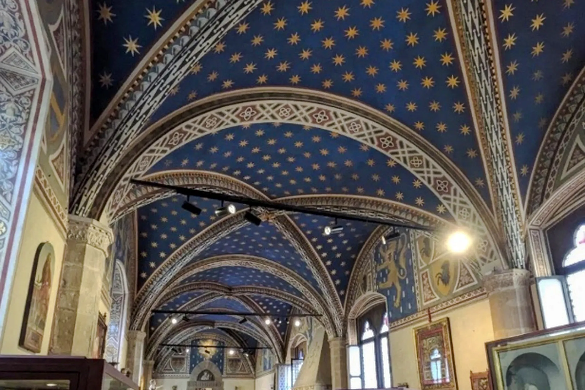 Palazzo Vecchio interior with starry ceiling, part of Medici Power tour, Rome.