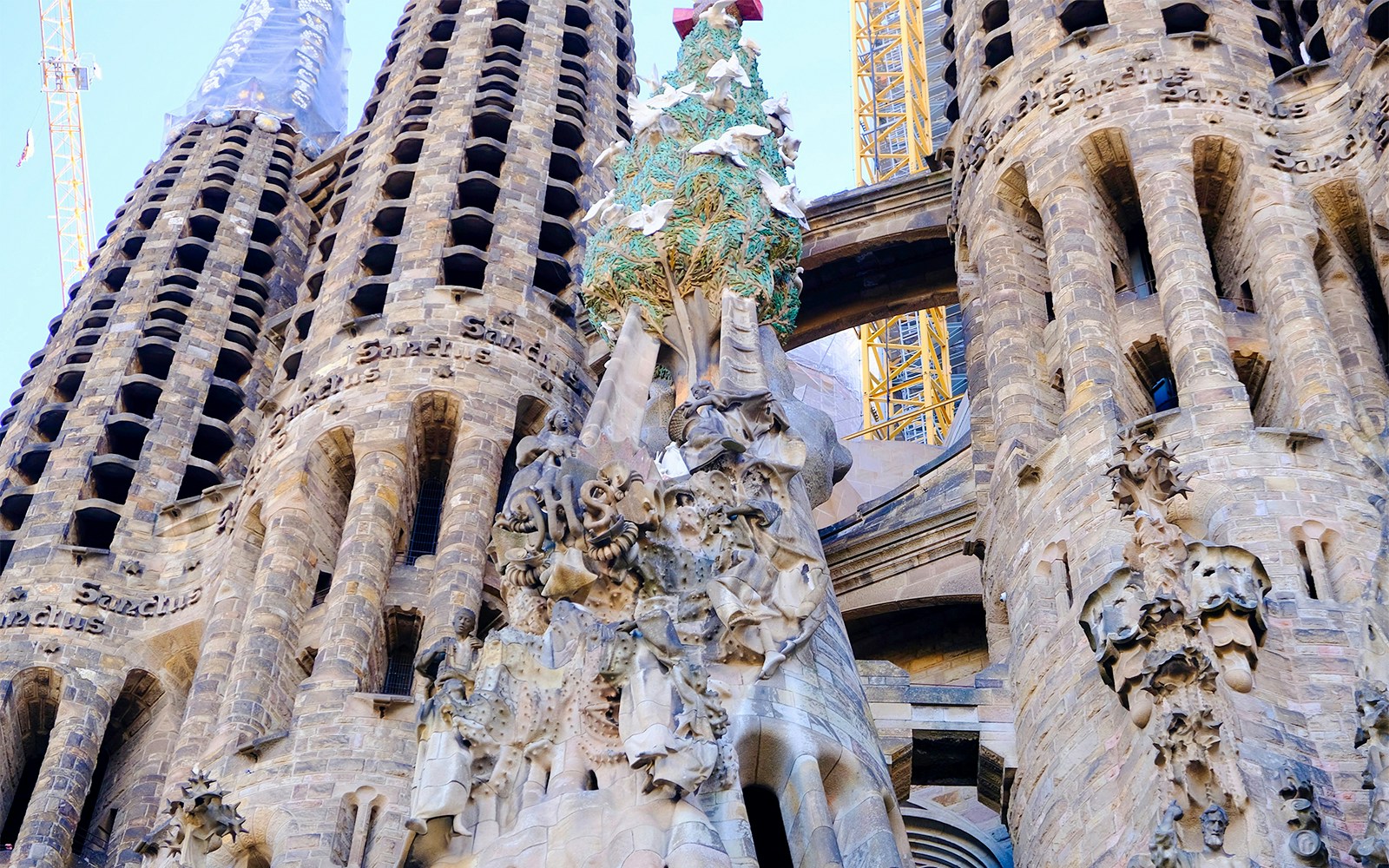 Sagrada Familia Glory Facade in Barcelona showcasing intricate architectural details.
