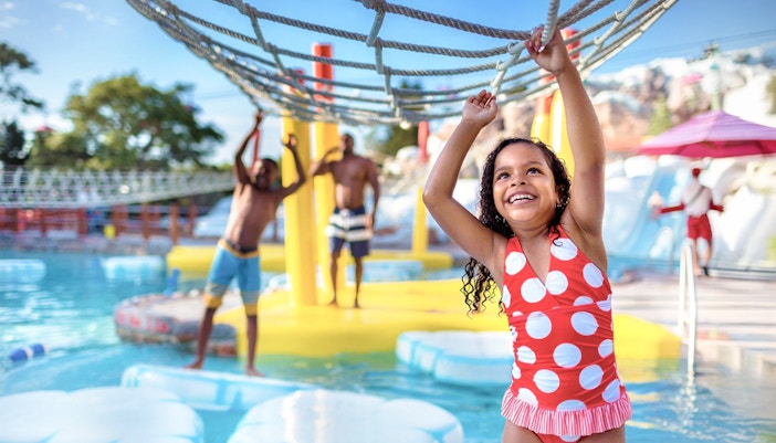 Children enjoying water activities at Walt Disney World Resort, Orlando.