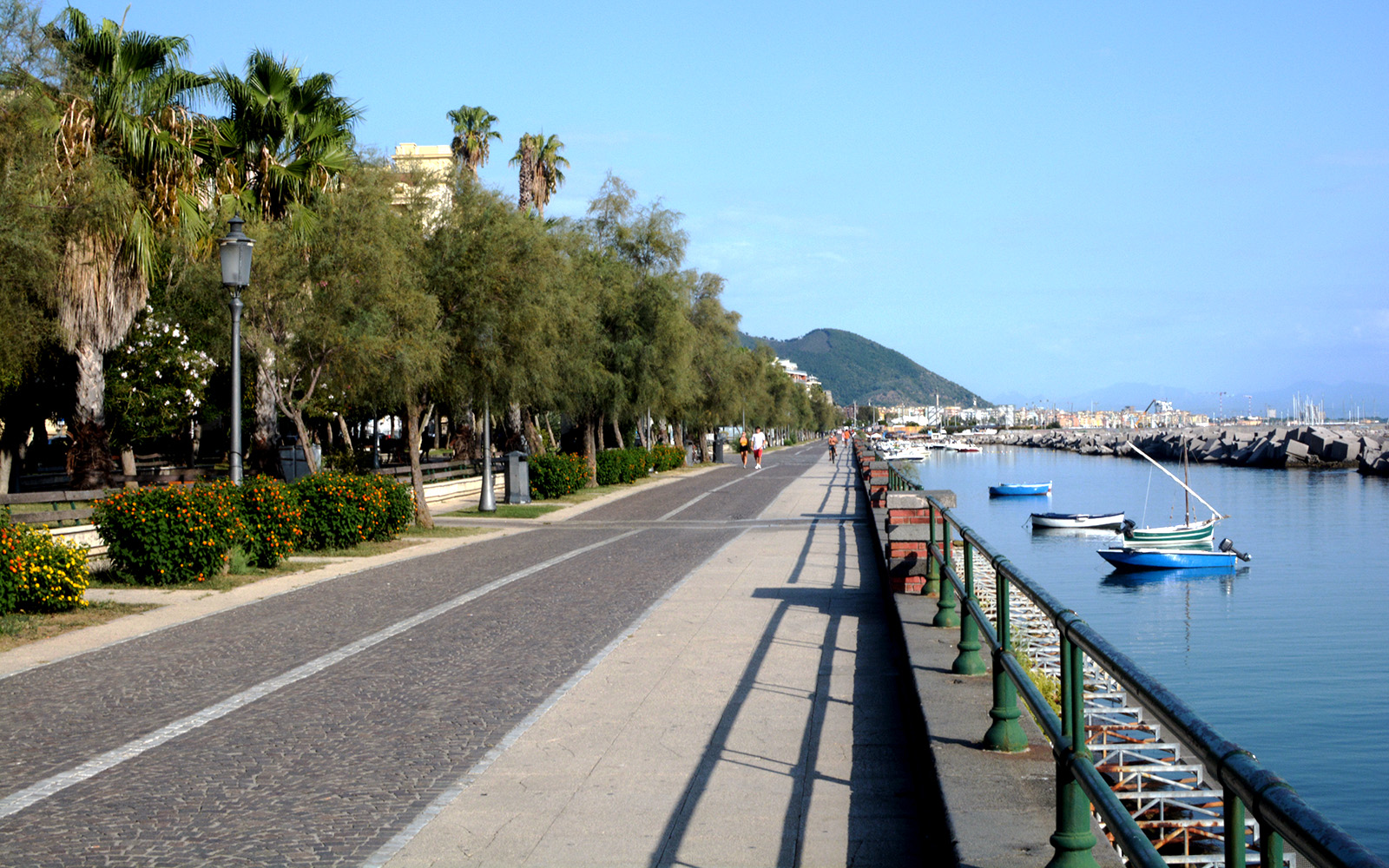 Lungomare di Salerno promenade with coastal views on Rome to Amalfi day trip.