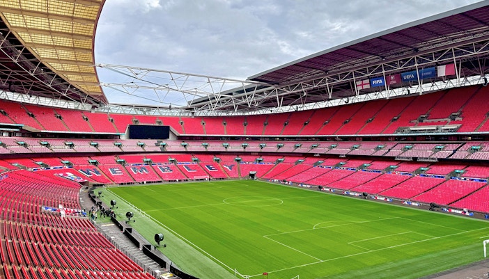 Wembley and Tottenham Hotspur stadiums with audio guide, London tour experience.