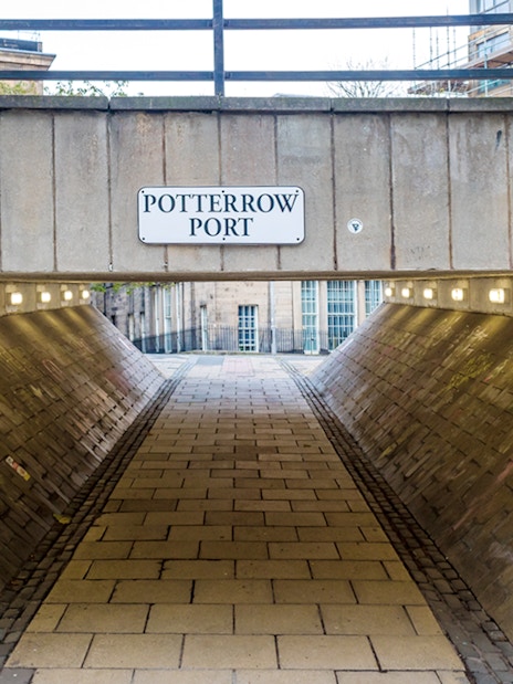 Underpass at Potterrow Port, Edinburgh, part of the Harry Potter Magical Guided Walking Tour.