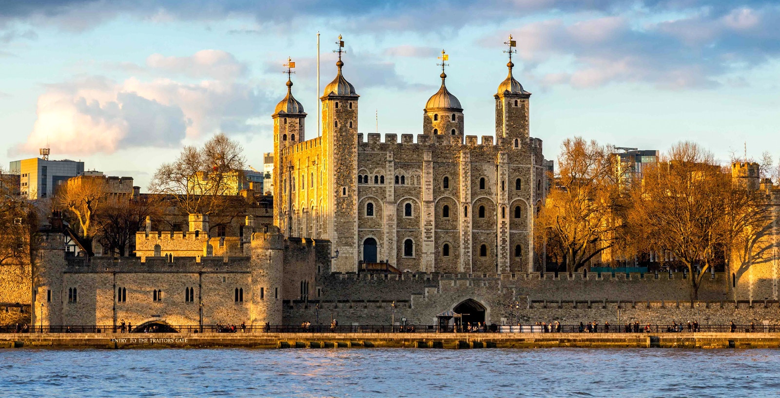 Tower of London with river view at sunset, England, UK.