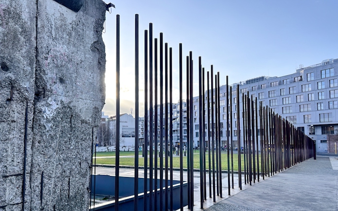 Berlin Wall remnants and memorial site on a guided bike tour.