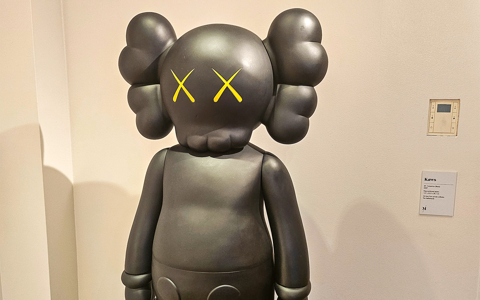 KAWS artwork at Moco Museum Amsterdam during final days exhibition.