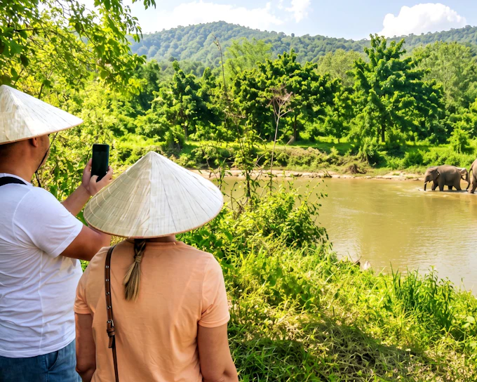 Phuket Elephant Sanctuary Observation & Lake Kayaking Experience