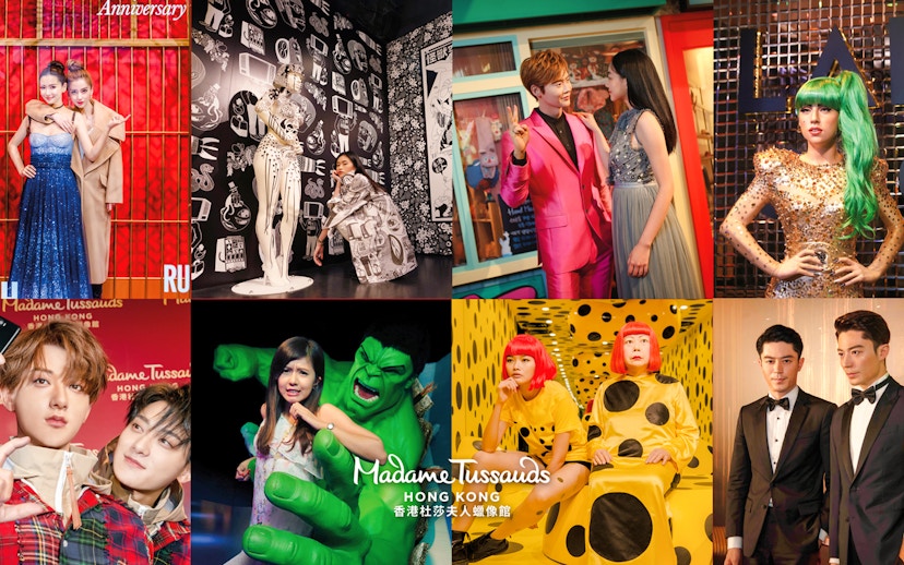 Madame Tussauds Hong Kong wax figures and interactive exhibits.