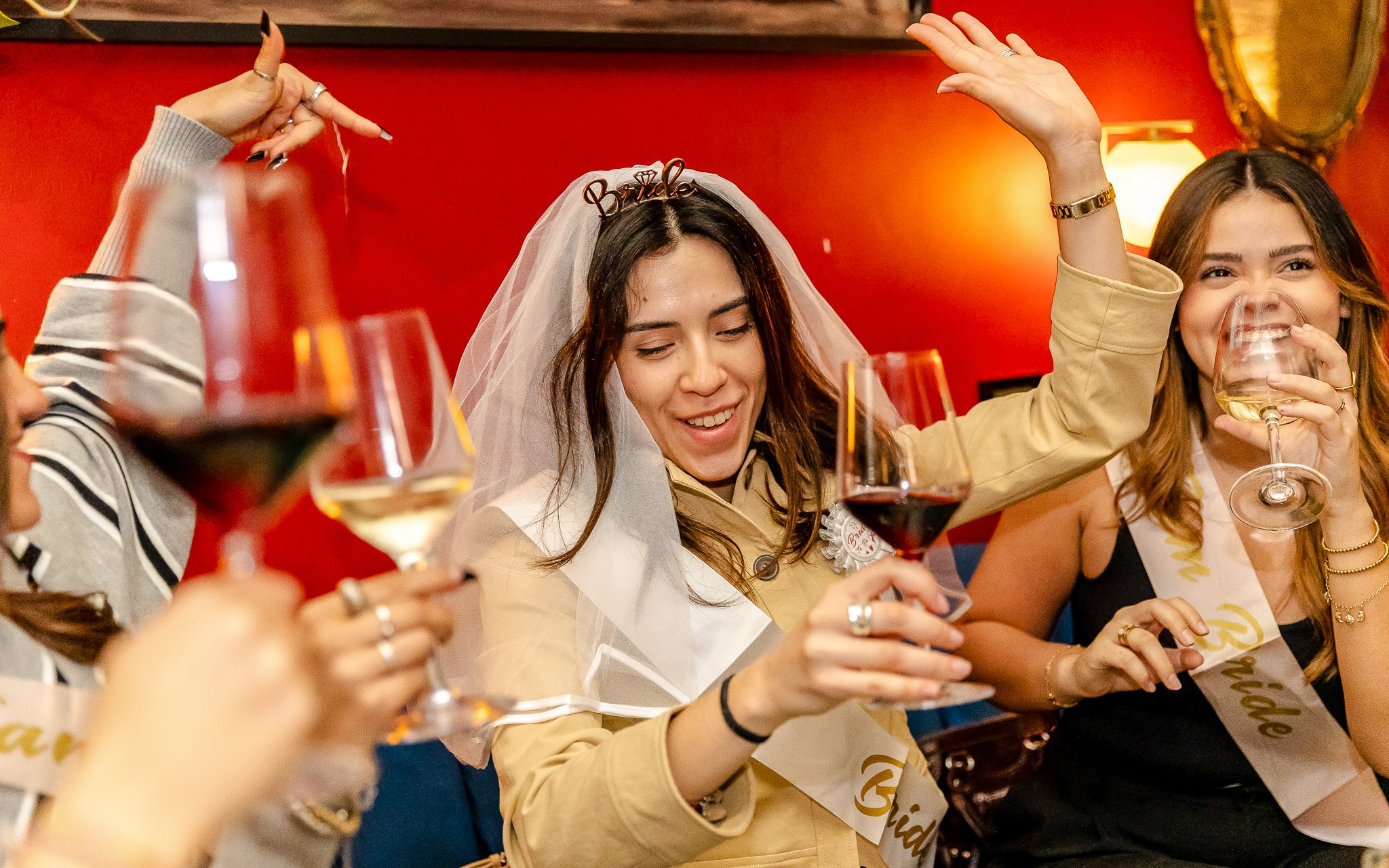 Guests enjoying wine at the Tipsy Tour in Rome.