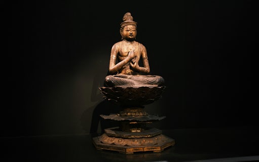Seated Buddha statue at Asian Civilisations Museum, Singapore.