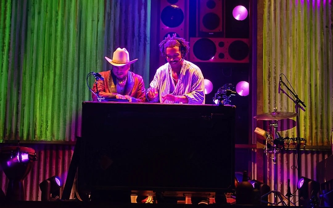 Performers on stage during Mexodus the Musical, Broadway.