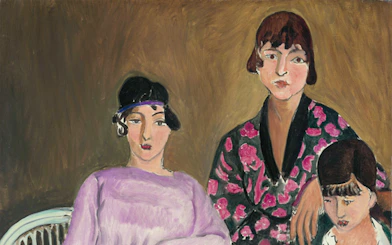 Les Trois Soeurs painting by Henri Matisse in the Orangerie Museum, Paris.