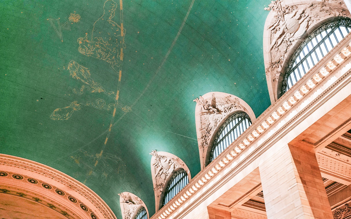 Celestial ceiling with constellations at Grand Central Station, New York.