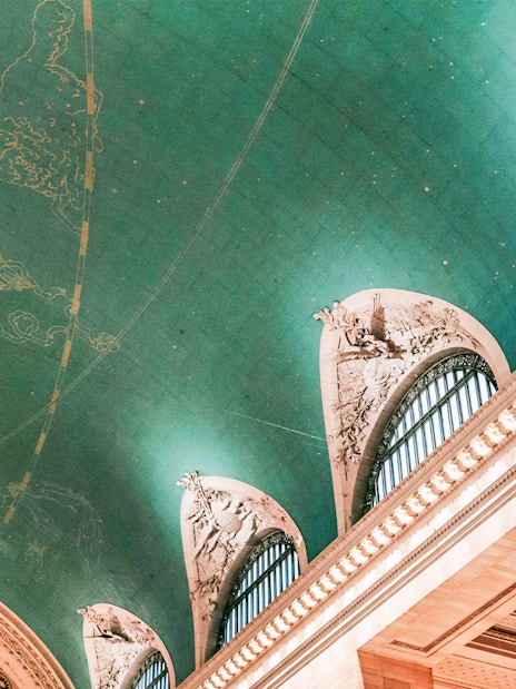 Celestial ceiling with constellations at Grand Central Station, New York.