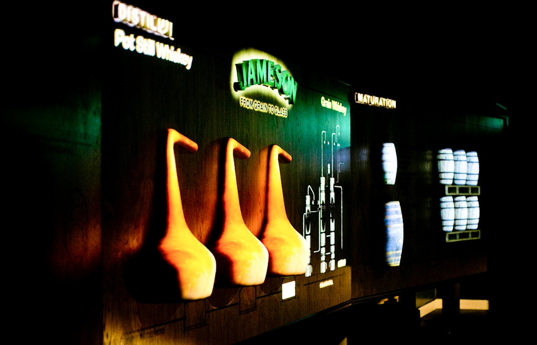 Jameson Distillery Black Barrel Blending Class participants crafting personalized whiskey blends in Dublin.