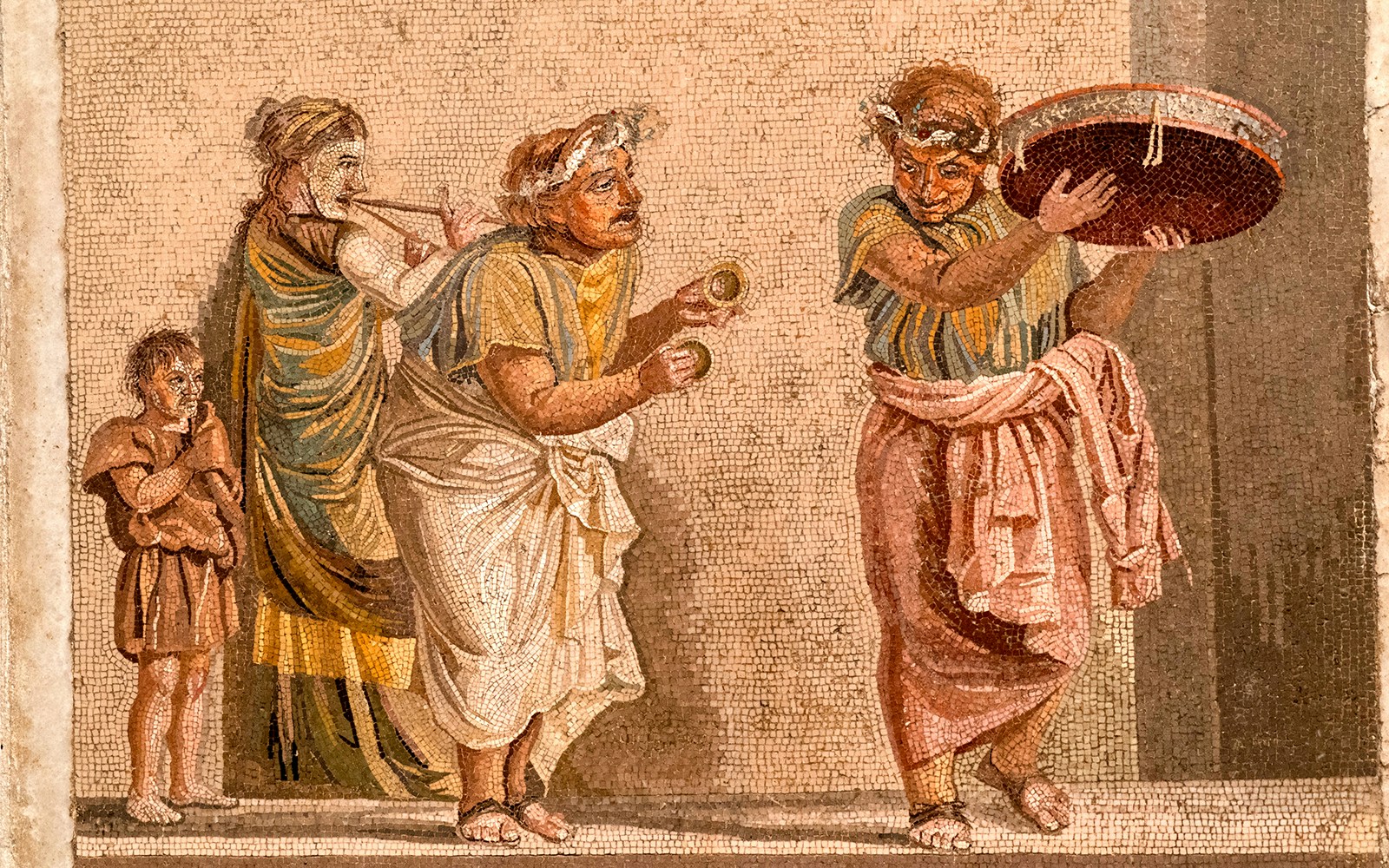 Mosaic fresco in Pompeii