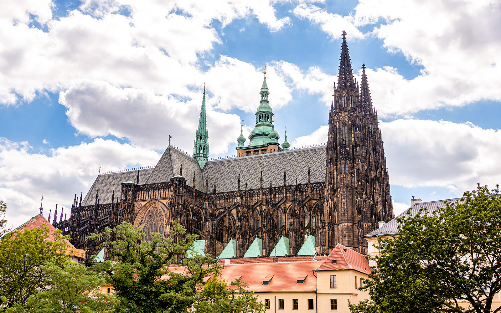 St Vitrus Cathedral at Old Town Sqaure near Prague Astronomical Clock