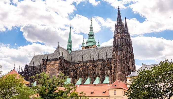 St Vitrus Cathedral at Old Town Sqaure near Prague Astronomical Clock