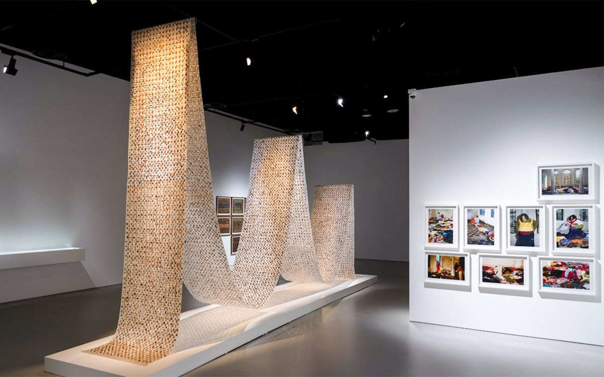 Contemporary art installation and photo exhibit at Singapore Art Museum.