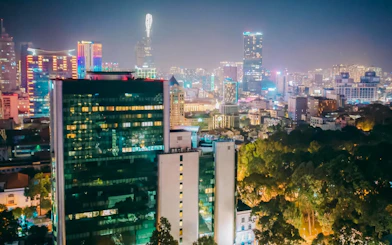 Ho Chi Minh City Night Walking Tour with Rooftop Viewpoint and Riverside Walk