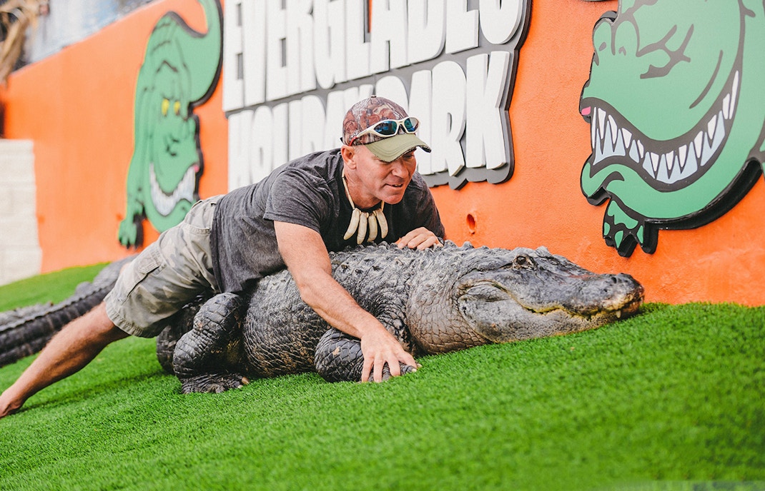 Live alligator presentation by the Gator Boys Alligator Rescue Team