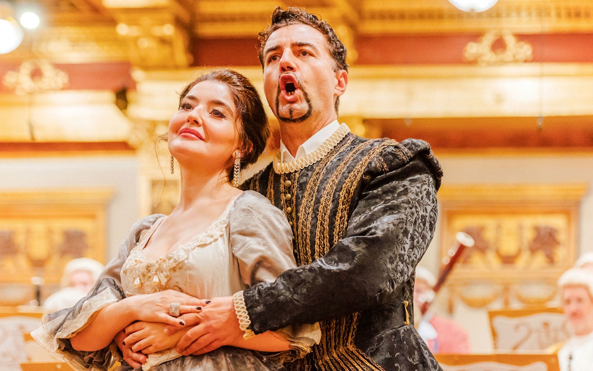 Opera singers performing at Musikverein's Golden Hall, Vienna.