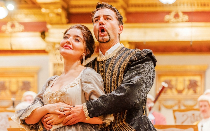 Opera singers performing at Musikverein's Golden Hall, Vienna.