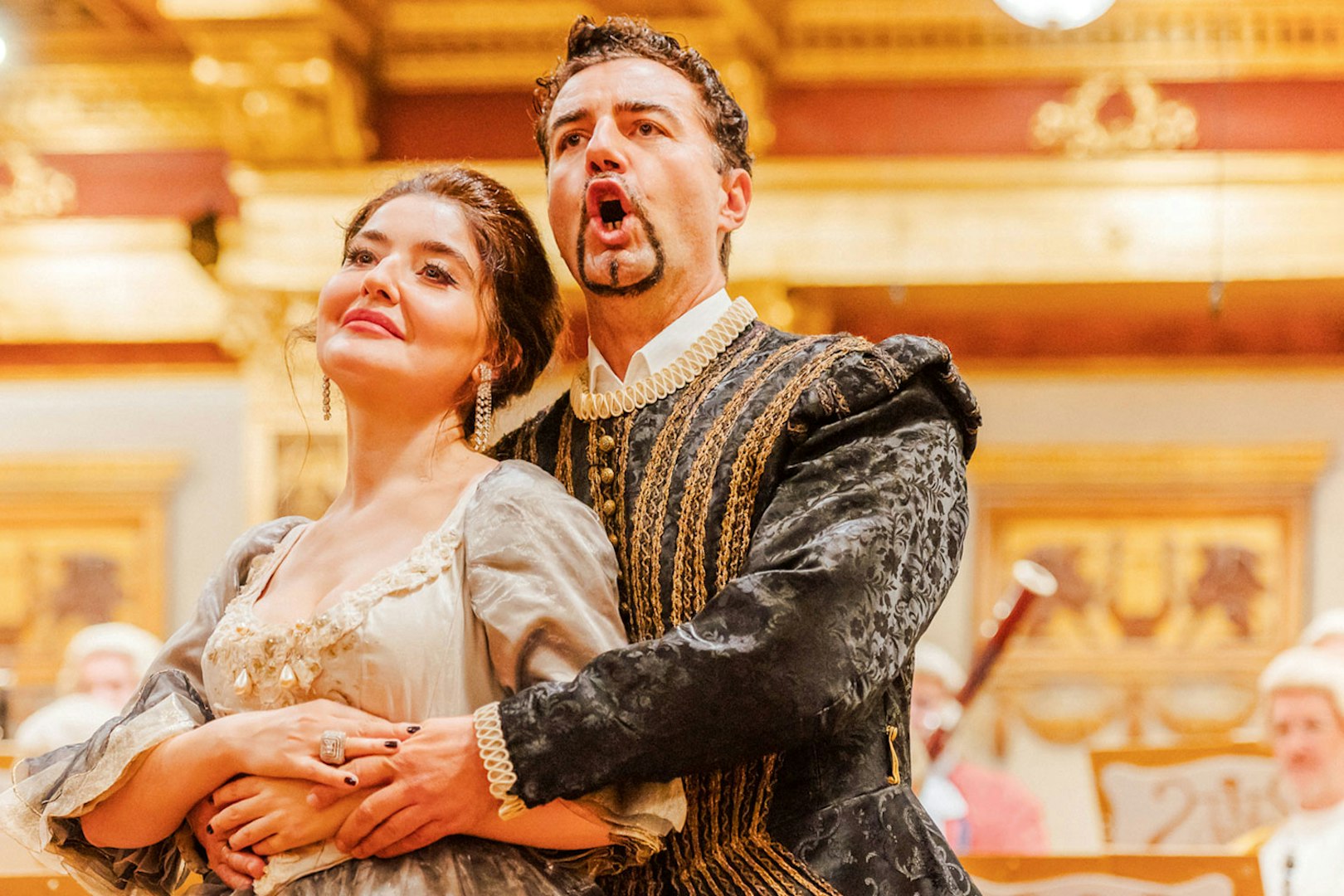 Opera singers performing at Musikverein's Golden Hall, Vienna.