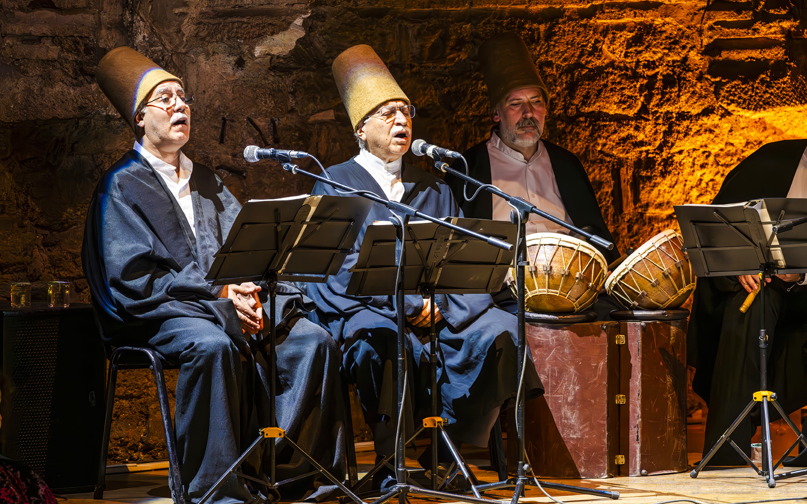 Musicians performing at Hodjapasha Whirling Dervishes Show in Istanbul.