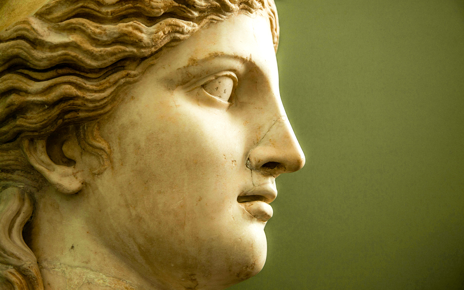 Restoration Sculpture exhibit at a museum in Florence, Italy, showcasing intricate marble carvings.