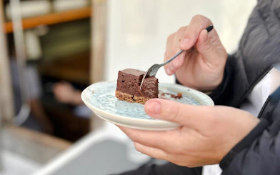 Chocolate dessert served on Auckland Harbour dinner cruise.