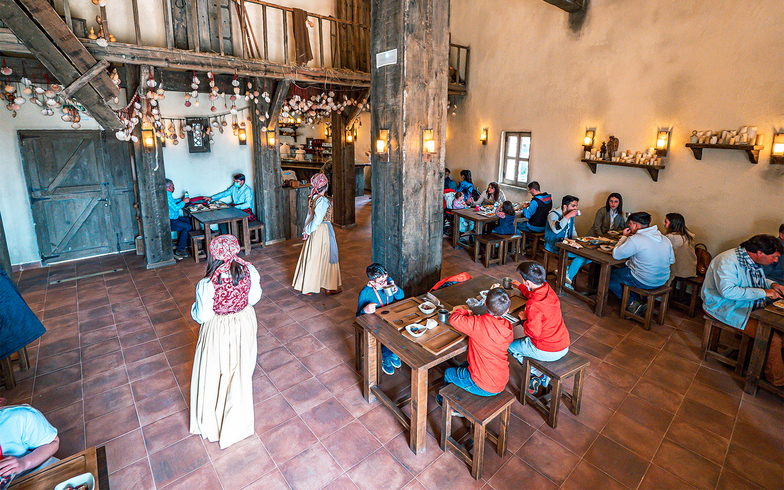 El Salon Califal interior at Puy du Fou, showcasing intricate arches and detailed Moorish architecture.