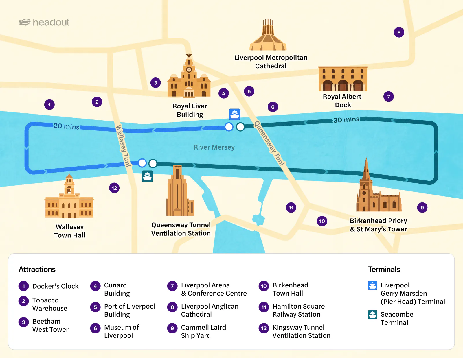 liverpool cruise route map