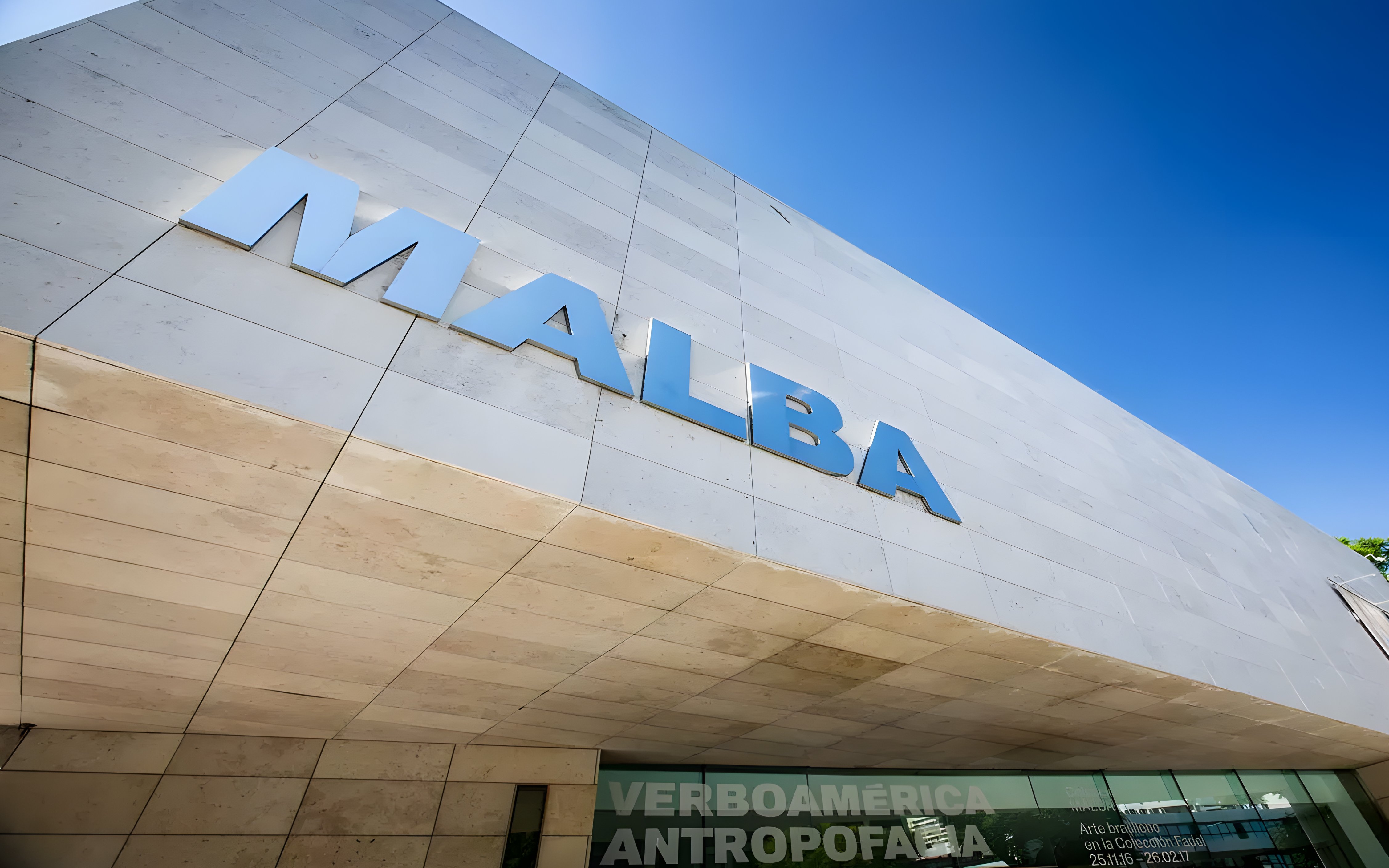 Exterior of the Museum of Latin American Art (MALBA) in Buenos Aires, Argentina.