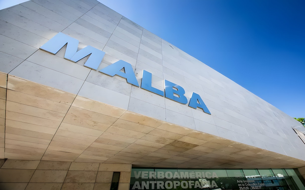 Exterior of the Museum of Latin American Art (MALBA) in Buenos Aires, Argentina.