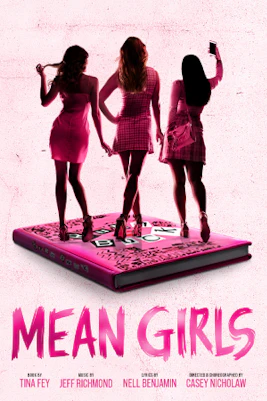 Broadway theater marquee for "Mean Girls" in New York City.