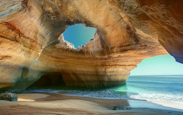 fra portimão: bådtur til benagil-grotten og marinha-stranden ved solnedgang-3