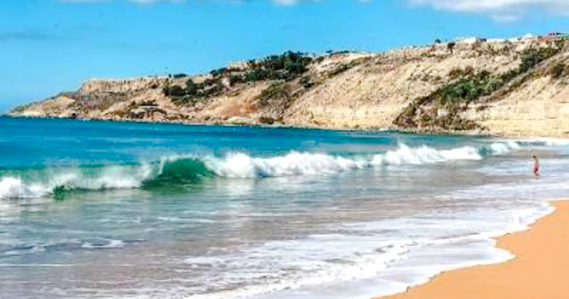 Coastal view of waves and cliffs in Safi Region, Essaouira.