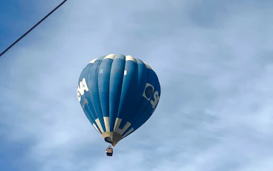Hot air balloon in flight over Ihlara Valley, Cappadocia.