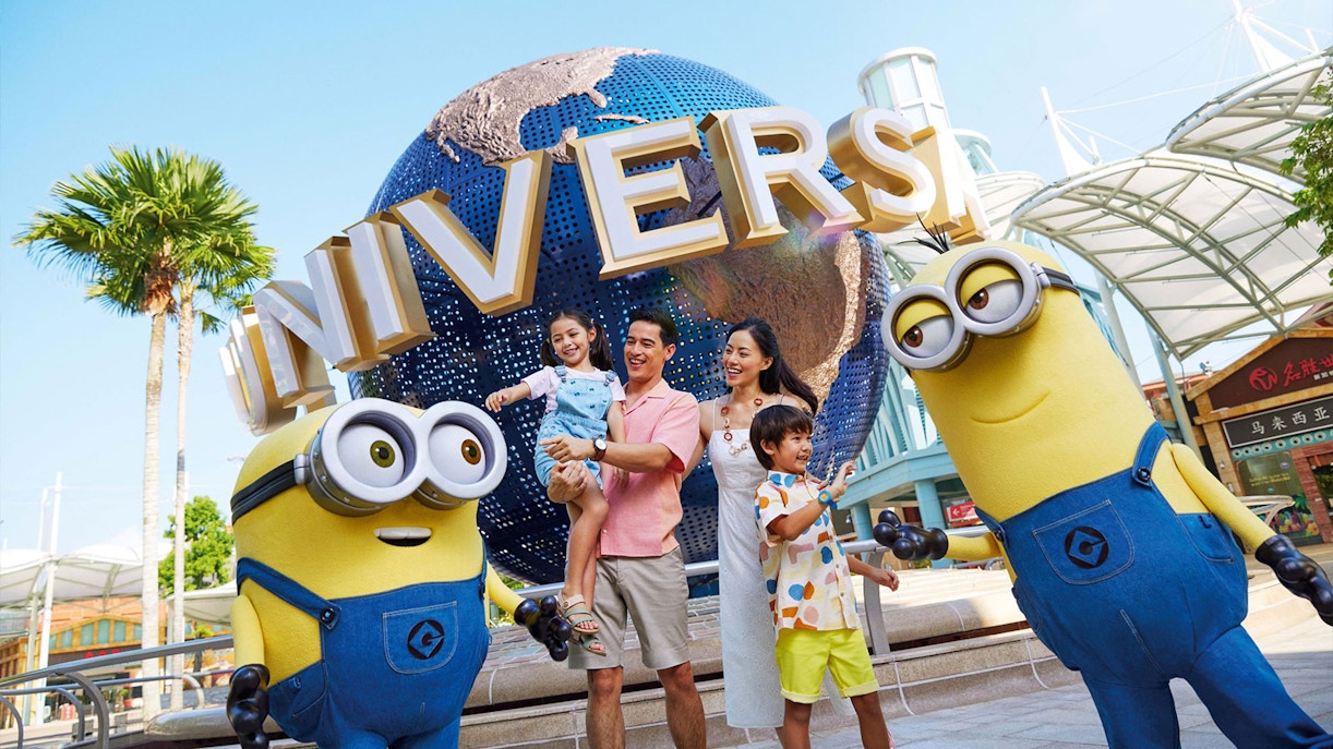 A family at Universal Studios Singapore