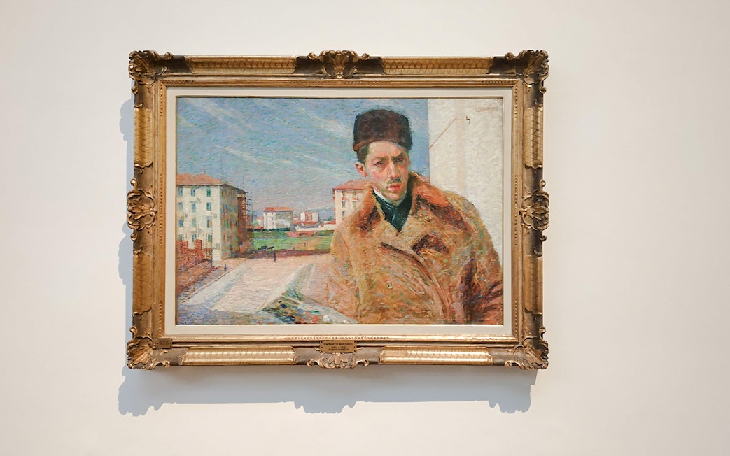 Self Portrait by Umberto Boccioni at Pinacoteca di Brera, Milan.