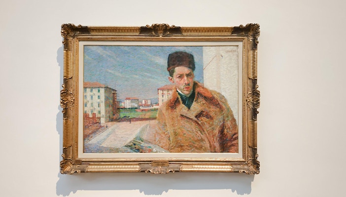 Self Portrait by Umberto Boccioni at Pinacoteca di Brera, Milan.